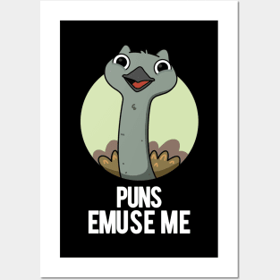 Puns Emuse Me Funny Emu Pun Posters and Art